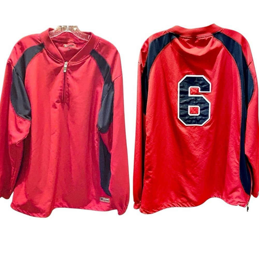 Boombah Red Navy Quarter Zip #6 Jacket L